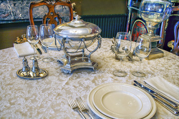 antique tableware