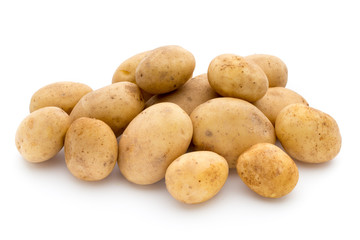 New potato isolated on white background.
