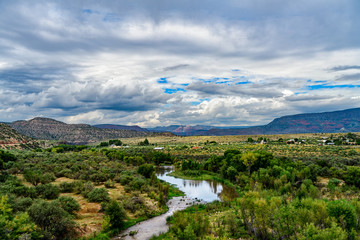 Mountains and River in Rural Arizona