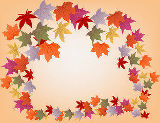 Vector background with autumn leaves