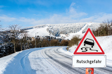Achtung Rutschgefahr