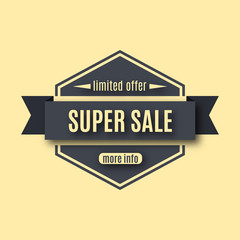 Set sale labels, vector illustration.