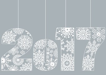  Christmas greeting card, New Year 2017