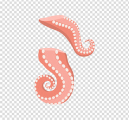Sliced Octopus Tentacles Variations Illustration