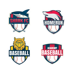 Naklejka premium Baseball badge set,sport logo collection,team identity,vector il