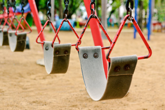 Swing Set At Playground