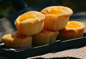 Sweet muffins sugar eggs