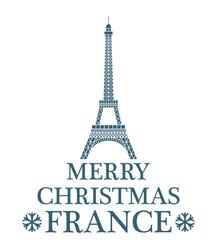 Fototapeta na wymiar Merry Christmas France