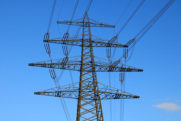 Close up of power tower
