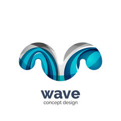 Business vector logo template - wave