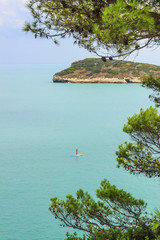 .Gargano coast: Campi Bay beach,Vieste-(Apulia) ITALY-It is  a picturesque bay framed by olive...