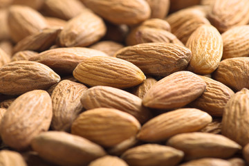 Almonds background.