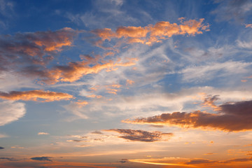 夕焼けの空
