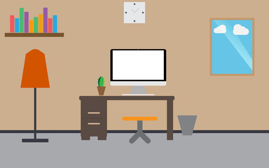 workplace in room