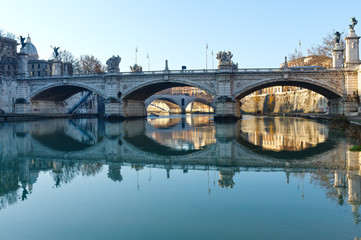 Rome city morning view, Italy.