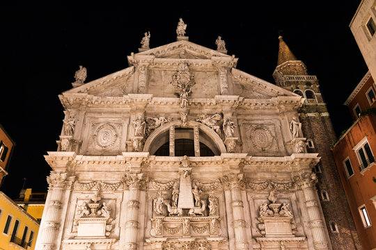 Venise de nuit nocturne Eglise Chiesa di San Mois&egrave;