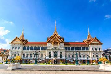 Chakri Maha Prasat Throne Hall in Bangkok of Thailand