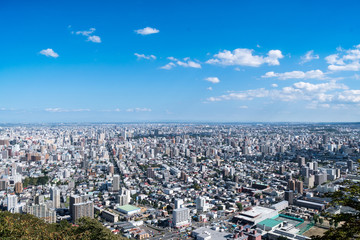 円山から見下ろす夏の札幌市