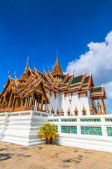 Pagoda at Wat Phra Si Rattana Satsadaram or Wat Phra Kaew in Bangkok of Thailand