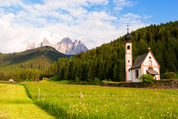 Santa Maddalena church in Val di Funes valley