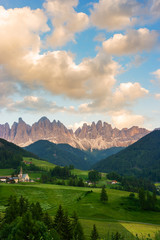 Santa Maddalena village in front of the Odle Dolomites Group
