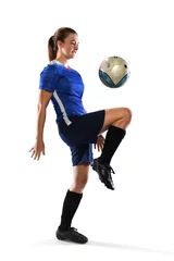 Foto op Canvas Female Soccer Player Bouncing Ball © R. Gino Santa Maria