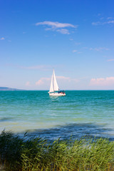 Sailing at Balaton lake
