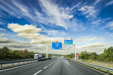 View on the motorway in France. © krizanovskii