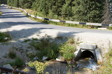 water pipe under the road