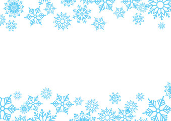 Vector winter background, snow on the sky