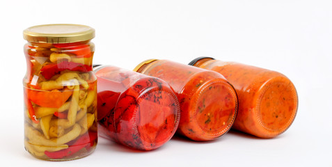 Traditional Macedonian preserved food for winter food. homemade product