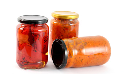 Traditional Macedonian preserved food for winter food. homemade product