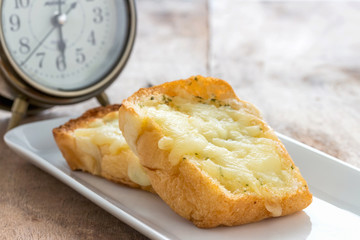 Bread baked with cheese for Breakfast