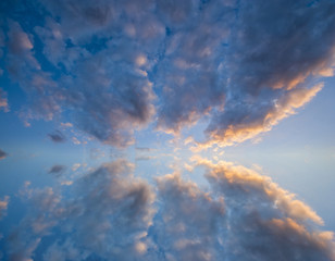 Reflected clouds