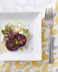 Gourmet Beets Salad Table Setting