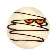 Donut with zombie ghost concept, isolated