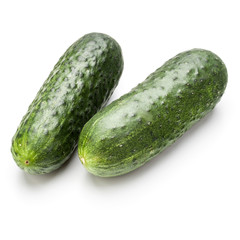 Cucumber vegetable isolated on white background cutout