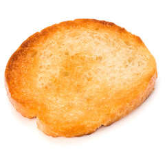 Crusty bread toast slice