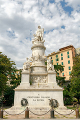 Fototapeta na wymiar Saint Margherita Ligure. Monument to Christopher Columbus.