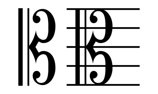 音楽記号：ハ音記号