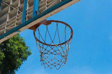basketball hoop and board in outdoor