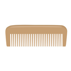 Comb , Barber comb, wooden comb vector illustration