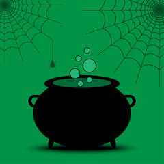 Witch cauldron halloween isolated