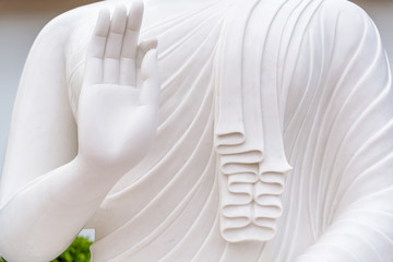 White buddha statue.
