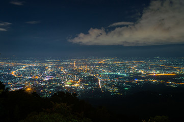 Fototapeta premium View point city of chiangmai in Wat Phra That Doi Suthep Temple