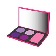 makeup palette pink violet vector illustration