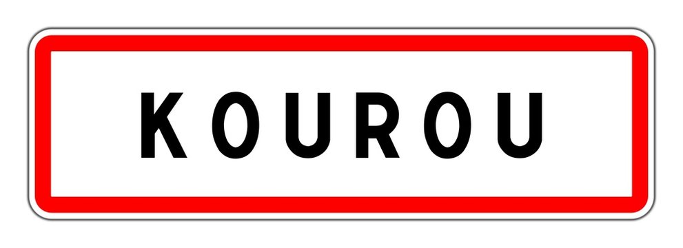 KOUROU panneau entrée agglomération