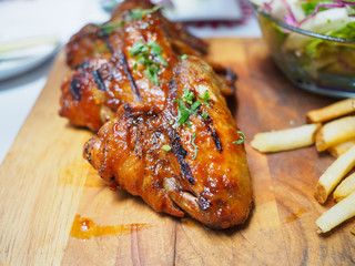 Mexican style food - Roasted spicy chicken wings