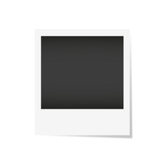 Vector ilustration photo frame. Realistic paper photograph isolated on white background with shadow