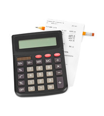 Receipt and calculator